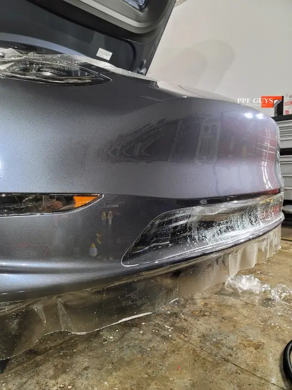 Silver Tesla Model Y, PPF. Photo 9 of 25.
