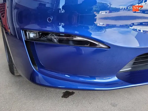 Blue Tesla Model S, Full body PPF and ceramic coating. Photo 31 of 40.