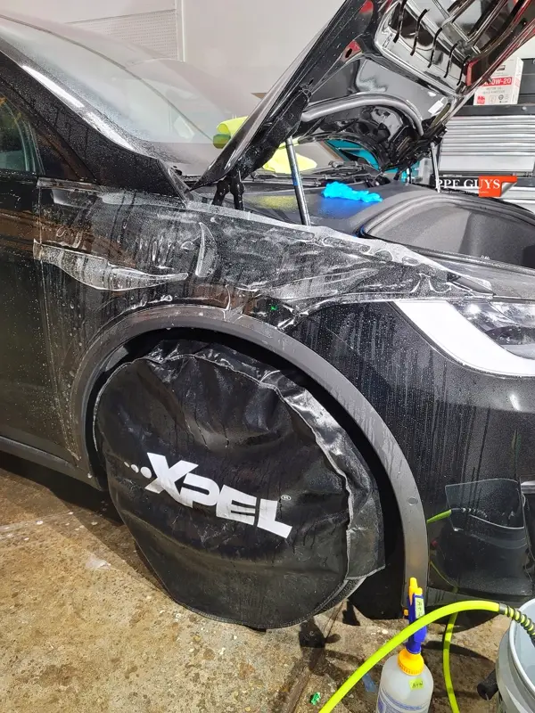 Black Tesla Model X, Full body XPEL Ultimate Fusion PPF. Photo 18 of 20.