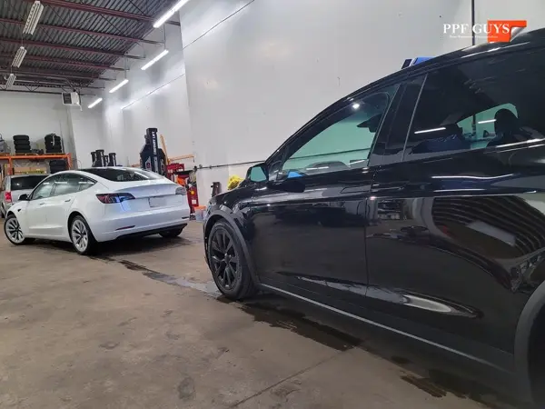 Black Tesla Model X, Full body XPEL Ultimate Fusion PPF. Photo 16 of 20.