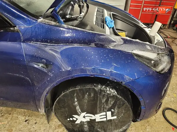 Blue Tesla Model Y, Full body Ultimate Fusion PPF