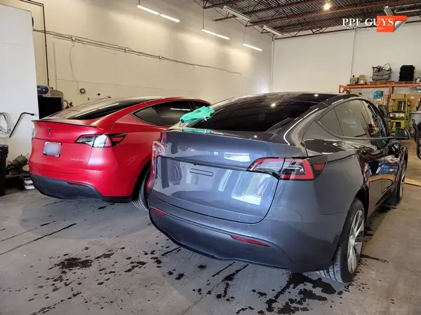 Red Tesla Model Y, Stealth. Photo 38 of 48.