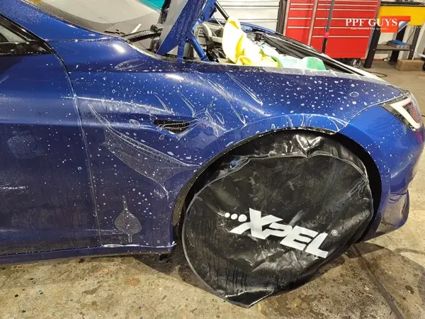 Blue Tesla Model S, Full body PPF and ceramic coating