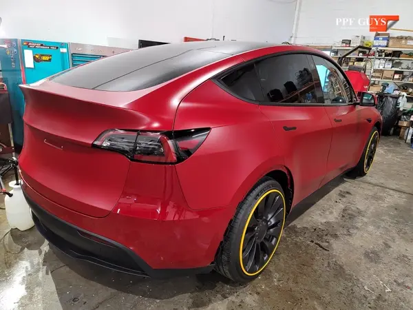 Red Tesla Model Y, Stealth. Photo 27 of 48.