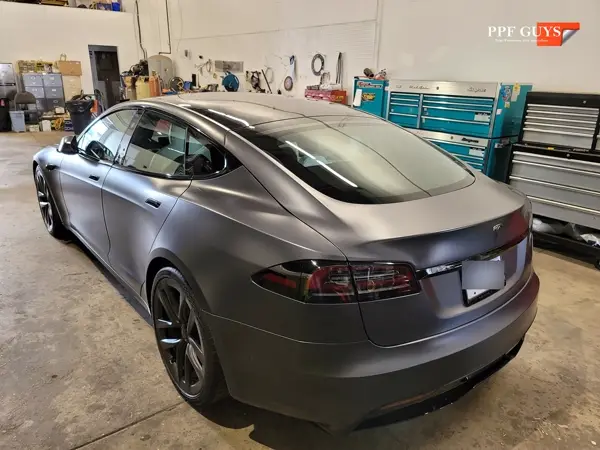 Tesla Model S, XPEL Stealth satin matte. Photo 49 of 52.