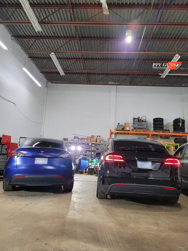 Blue Tesla Model Y, Stealth PPF. Photo 15 of 20.