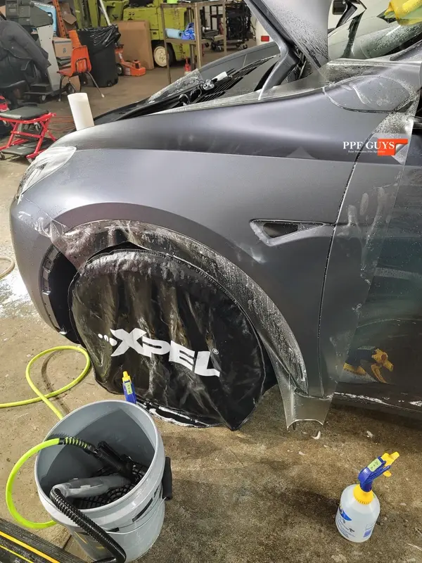 Silver Tesla Model Y, Stealth full body PPF. Photo 40 of 42.