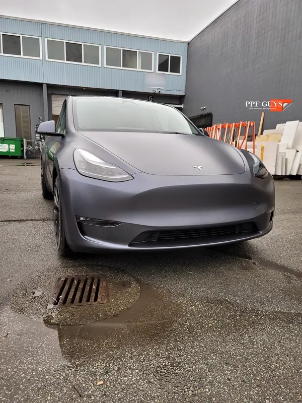 Silver Tesla Model Y, Stealth full body PPF. Photo 35 of 42.