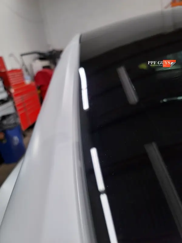 White Tesla Model Y, Full body XPEL Stealth satin finish PPF. Photo 51 of 54.