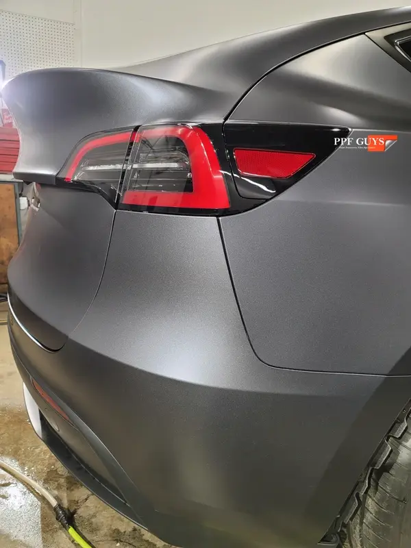 Silver Tesla Model Y, Stealth full body PPF. Photo 33 of 42.
