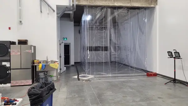 In the bay, Installs in progress and the shop. Photo 50 of 74.