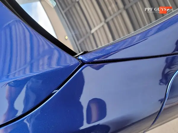 Blue Tesla Model S, Full body PPF and ceramic coating. Photo 29 of 40.
