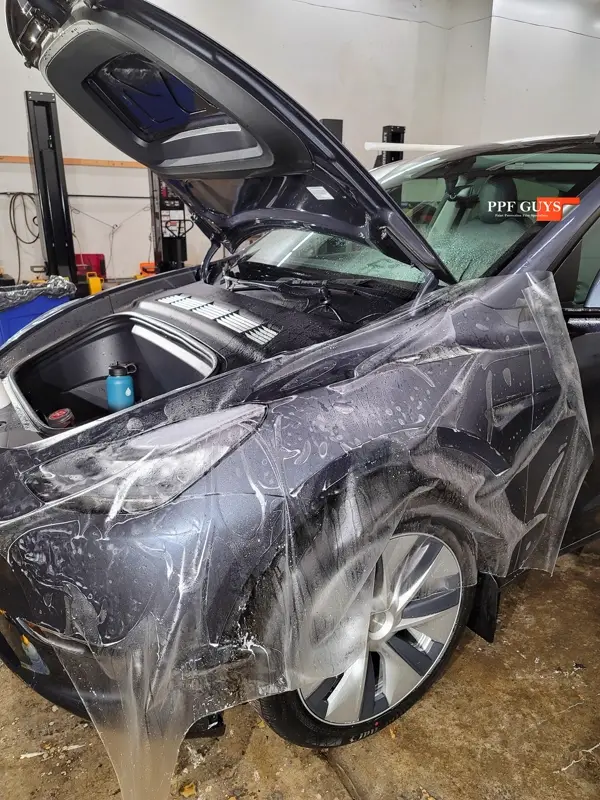 Silver Tesla Model Y, Stealth. Photo 23 of 29.