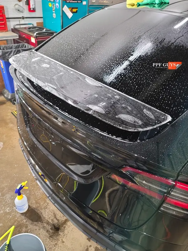 Black Tesla Model X, Full body XPEL Ultimate Fusion PPF. Photo 9 of 20.
