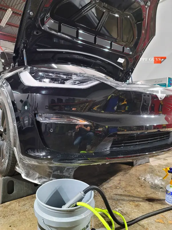 Black Tesla Model X, Full body XPEL Ultimate Fusion PPF. Photo 15 of 20.