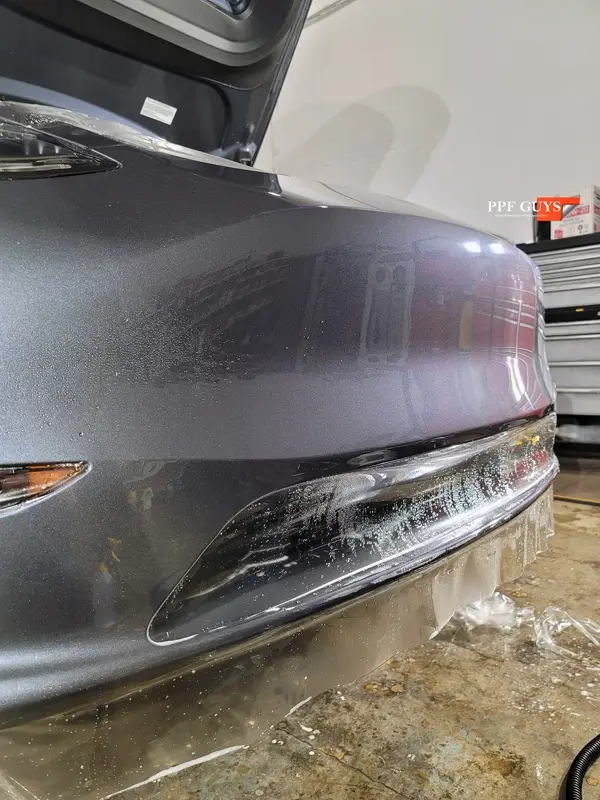 Silver Tesla Model Y, PPF. Photo 24 of 25.