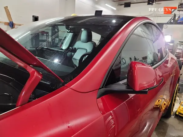 Red Tesla Model Y, Stealth. Photo 14 of 48.