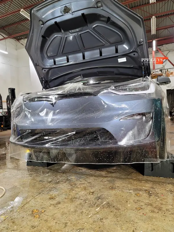 Silver Tesla Model X, PPF. Photo 18 of 18.