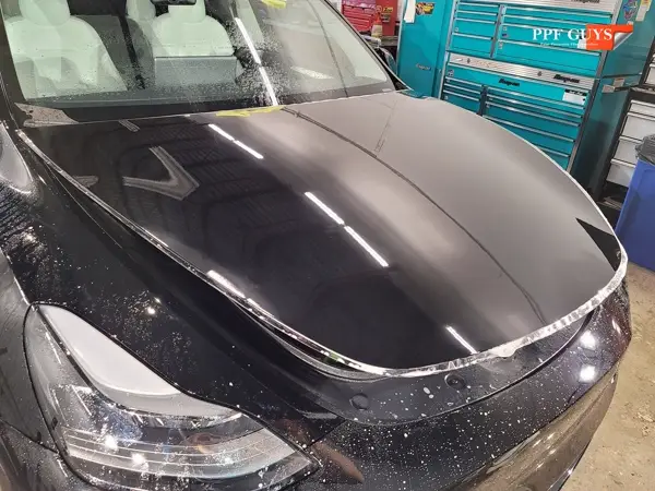 Black Tesla Model Y, Front end. Photo 11 of 14.