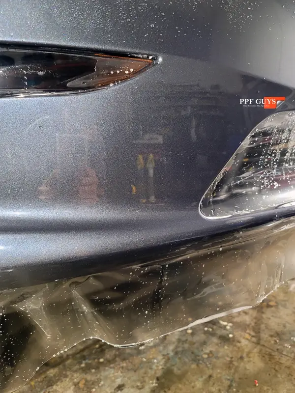 Silver Tesla Model Y, PPF. Photo 23 of 25.
