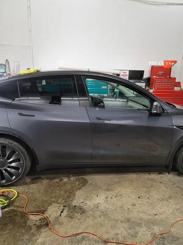 Silver Tesla Model Y, Stealth full body PPF. Photo 17 of 42.