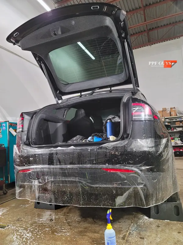 Black Tesla Model X, Full body XPEL Ultimate Fusion PPF. Photo 10 of 20.
