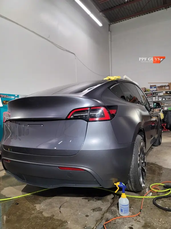 Silver Tesla Model Y, Stealth full body PPF. Photo 13 of 42.