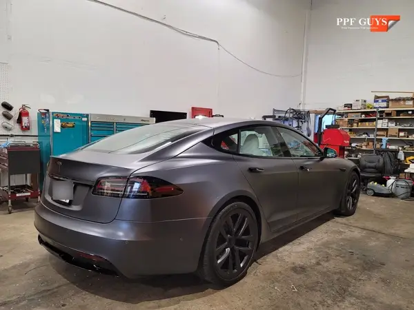 Tesla Model S, XPEL Stealth satin matte. Photo 41 of 52.
