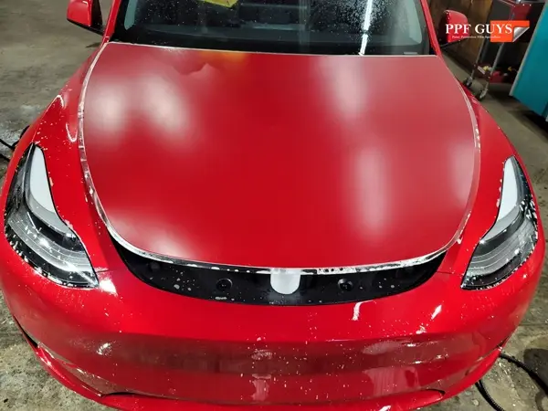 Red Tesla Model Y, Stealth. Photo 12 of 48.
