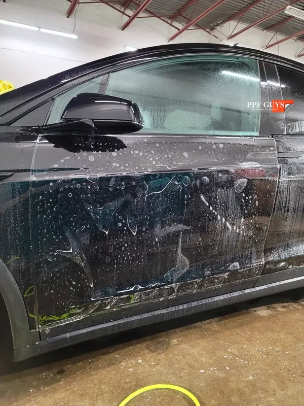 Black Tesla Model X, Full body XPEL Ultimate Fusion PPF. Photo 20 of 20.