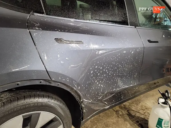 Grey Tesla Model Y, PPF. Photo 10 of 13.
