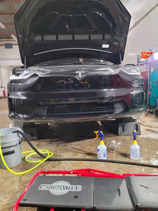 Black Tesla Model X, Full body XPEL Ultimate Fusion PPF. Photo 17 of 20.