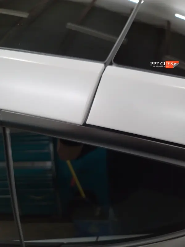 White Tesla Model Y, Full body XPEL Stealth satin finish PPF. Photo 48 of 54.