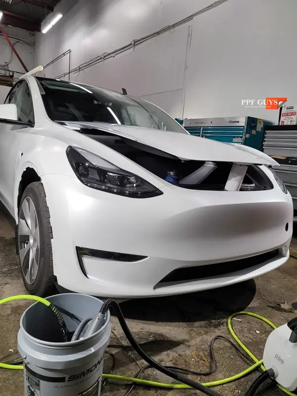 White Tesla Model Y, Stealth. Photo 38 of 42.