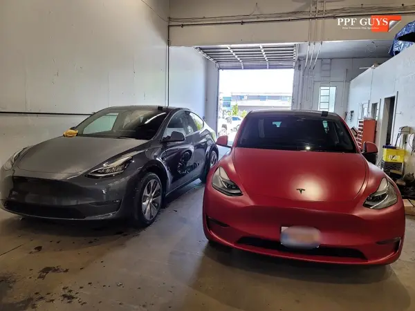 Red Tesla Model Y, Stealth. Photo 35 of 48.