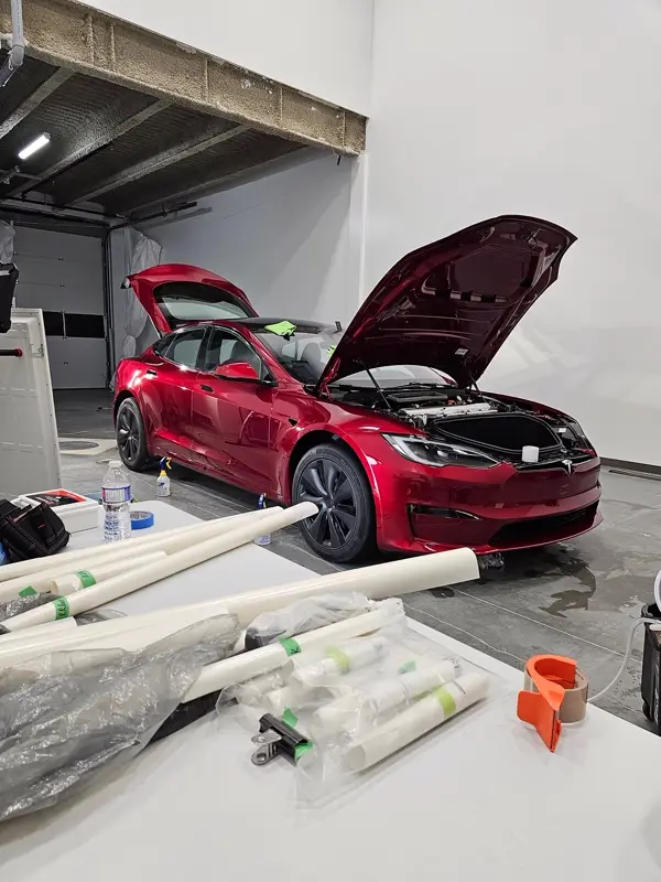 In the bay, Installs in progress and the shop. Photo 34 of 74.