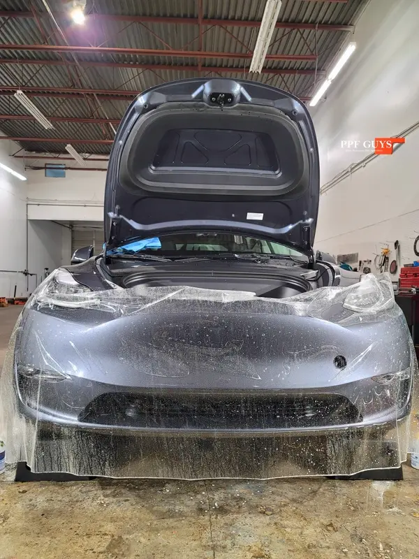 Silver Tesla Model Y, PPF
