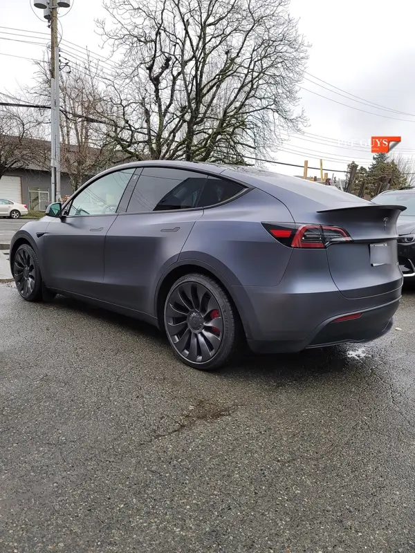 Silver Tesla Model Y, Stealth full body PPF. Photo 38 of 42.