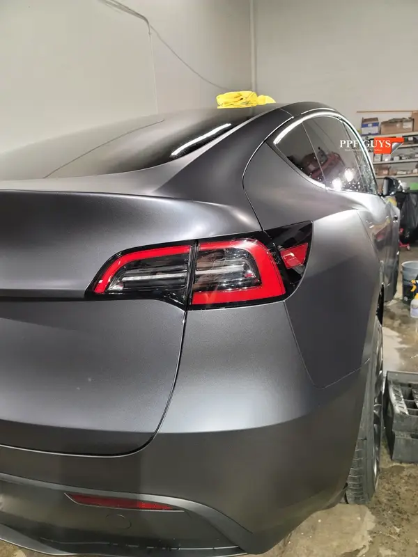 Silver Tesla Model Y, Stealth full body PPF. Photo 29 of 42.